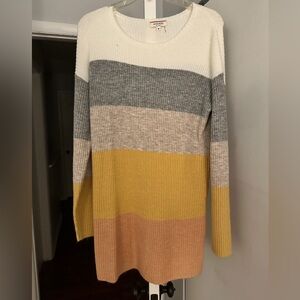 Multi-Colored Sweater Dress